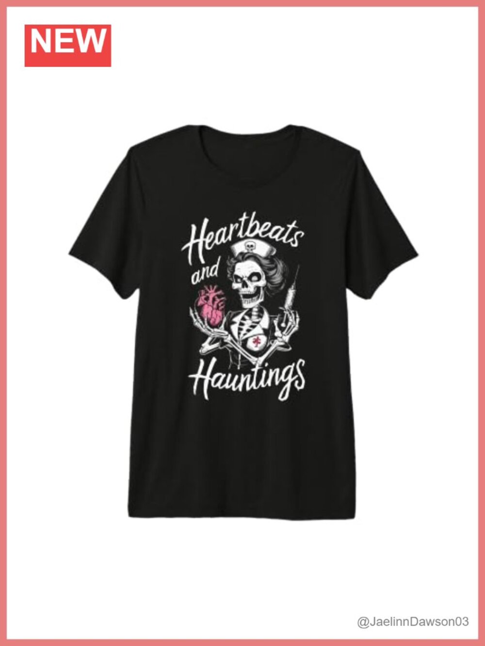 Halloween Cardiac Nurse Tri-Blend T-Shirt Crew Neck